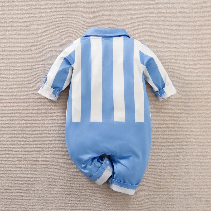 Newborn Baby Football Blue NO.10 Clothes Infant Romper Suit For Boy Girl Onesie Garcon Soccer Costume Outfit Sport Jumpsuit