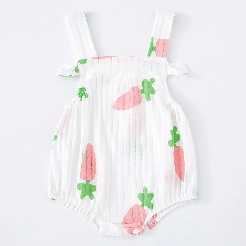 Newborn Baby Romper Straps Bodysuit Jumpsuit 100% Cotton
