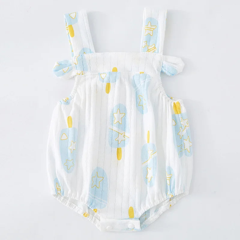 Newborn Baby Romper Straps Bodysuit 100% Cotton