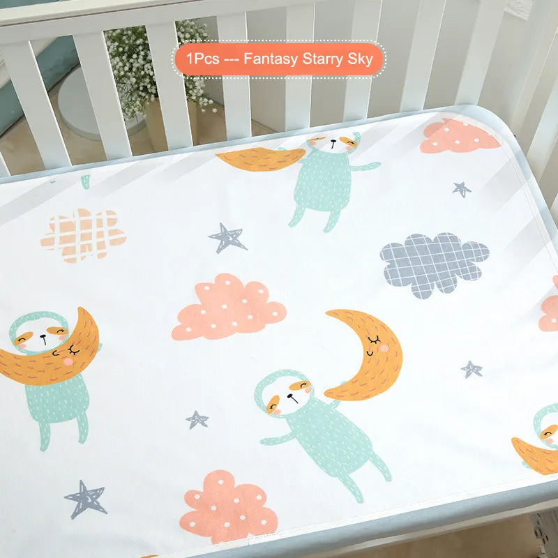 Cartoon Baby Diaper Changing Mat Soft Cotton Cute Diaper Changer For Newborn Waterproof Changing Pads Mattress Floor Play Mats