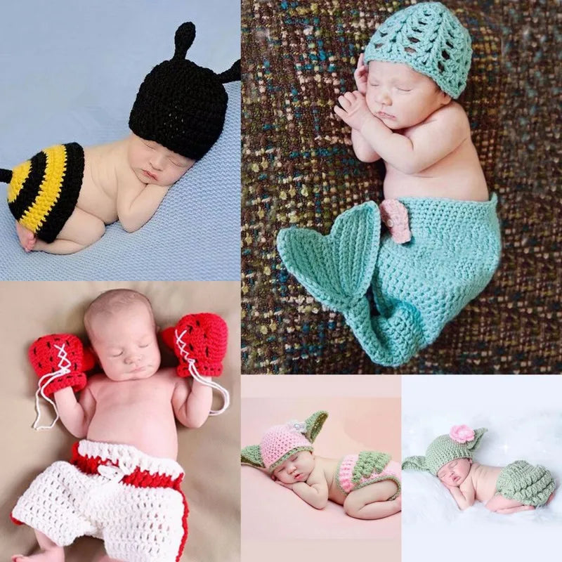 Newborn Baby Photo Props Cartoon Handmade Costumes