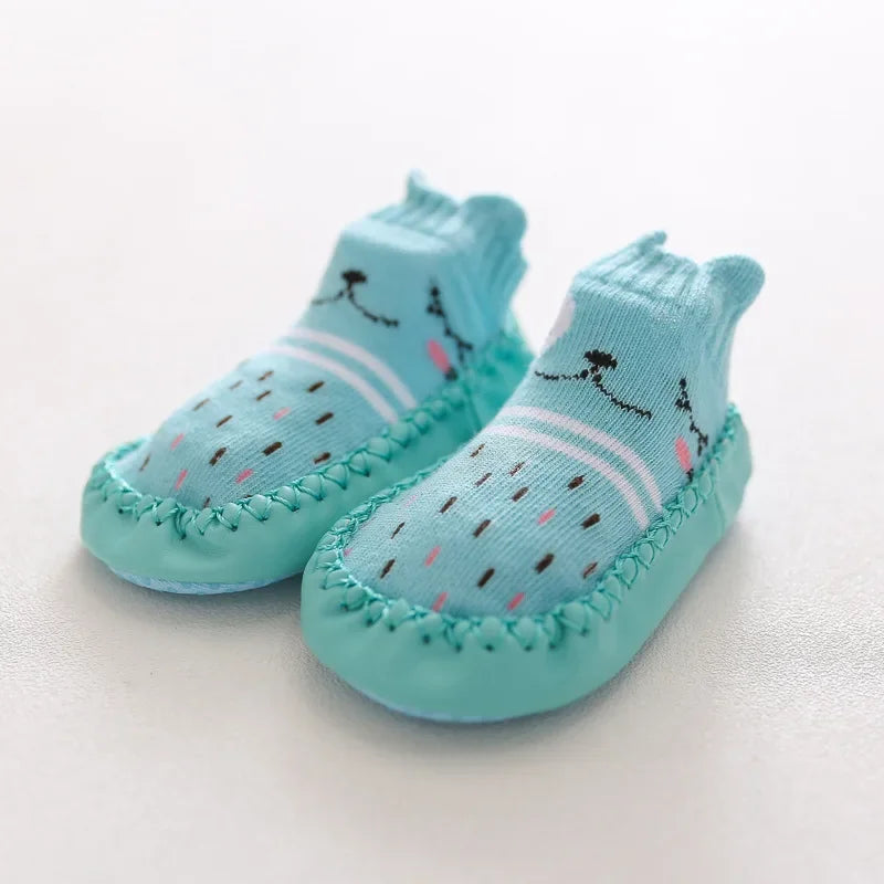 Baby Socks Shoes Infant Color Matching Cute Cartoon Kids Baby Shoes Doll Children Floor Sneaker Toddler Soft Soled First Walkers