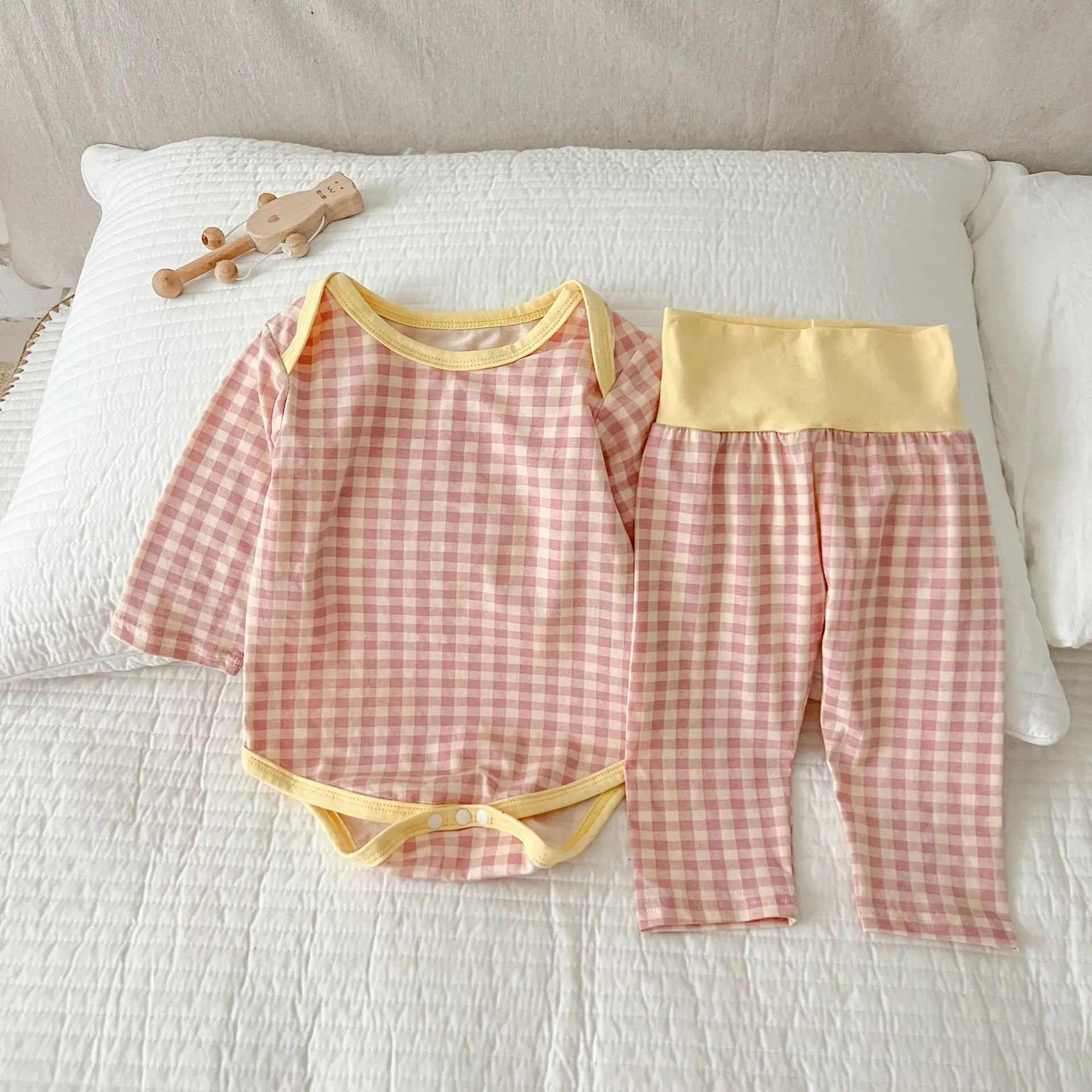 Long Sleeve Bodysuit Toddler Leggings 2pcs Set Cotton Outfits