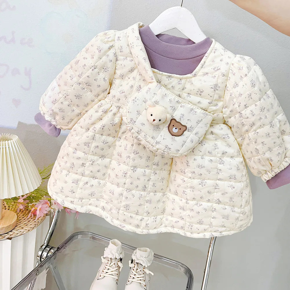 Baby Floral Backpack Infant Girls Jacket