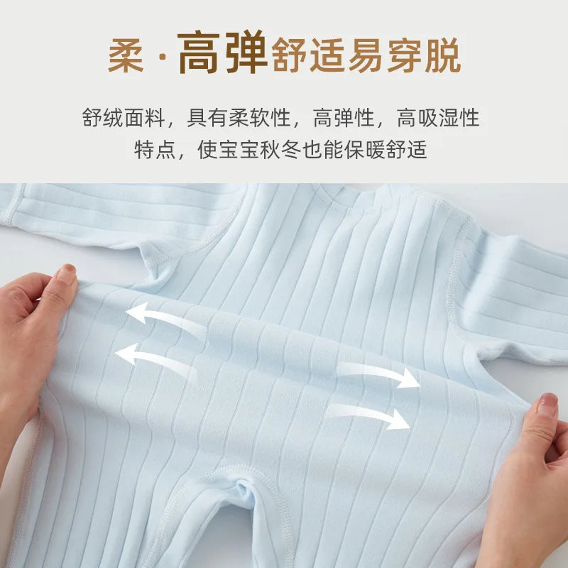 Baby Clothes Romper for Newborns Bodysuit Children's Clothing Bottoming clothes baby suede cotton long-sleeved triangle harness