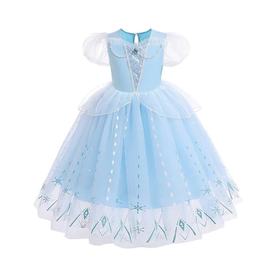 Frozen Elsa Anna Princess Cosplay Dress Baby Costume