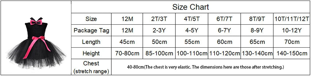 Black Cat Costume For Baby Girls Animal Tutu Dress