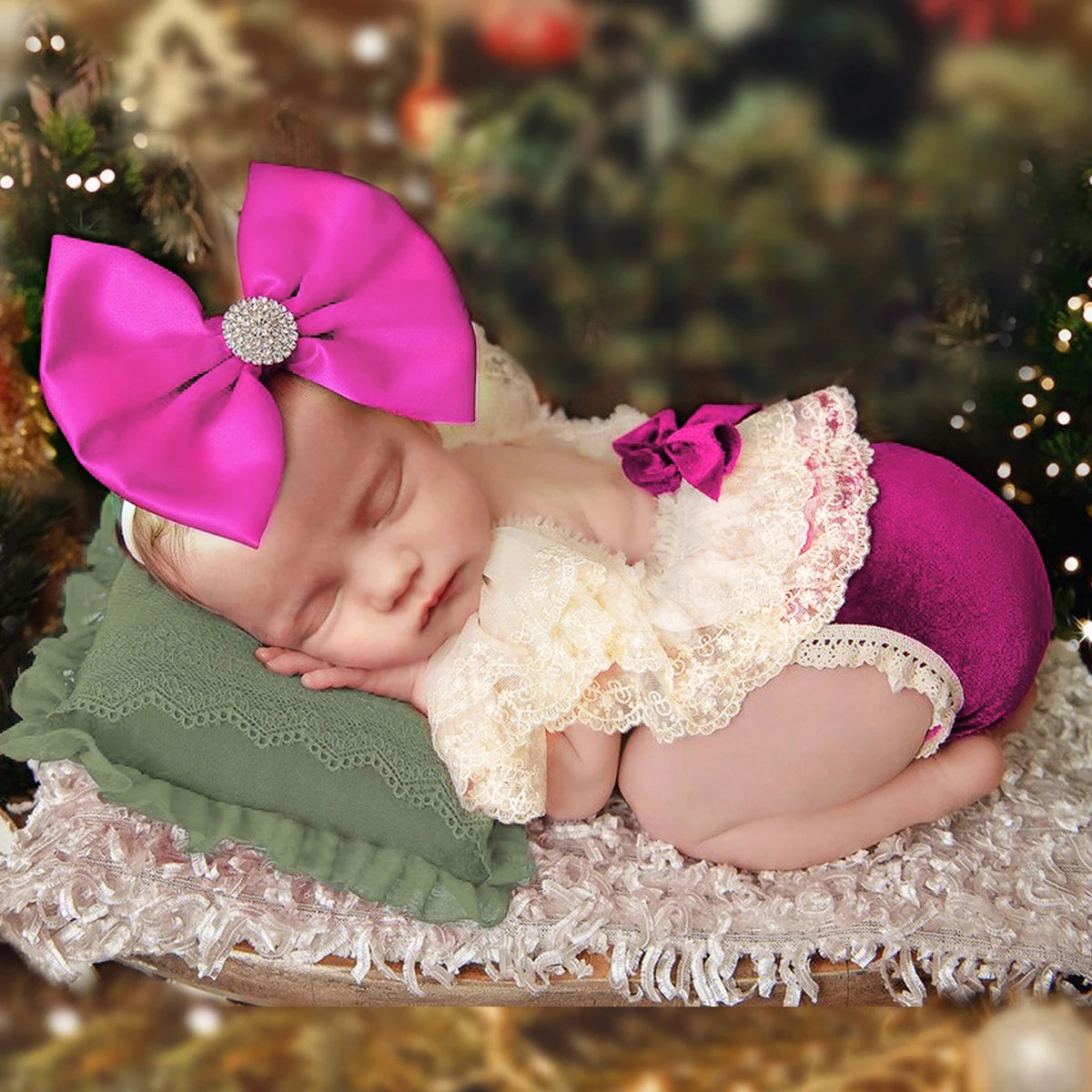 Photoshoot Baby Big Bow Rhinestone Hairband