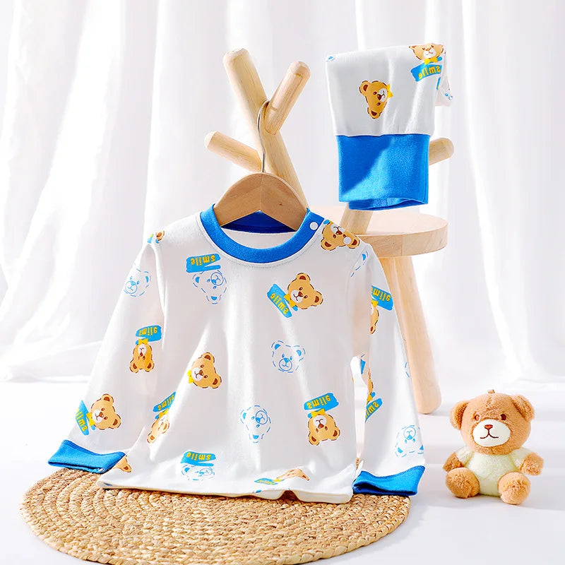 Cotton Underwear Set Infant Toddler Boy Girl Cartoon Printed 2 Pieces