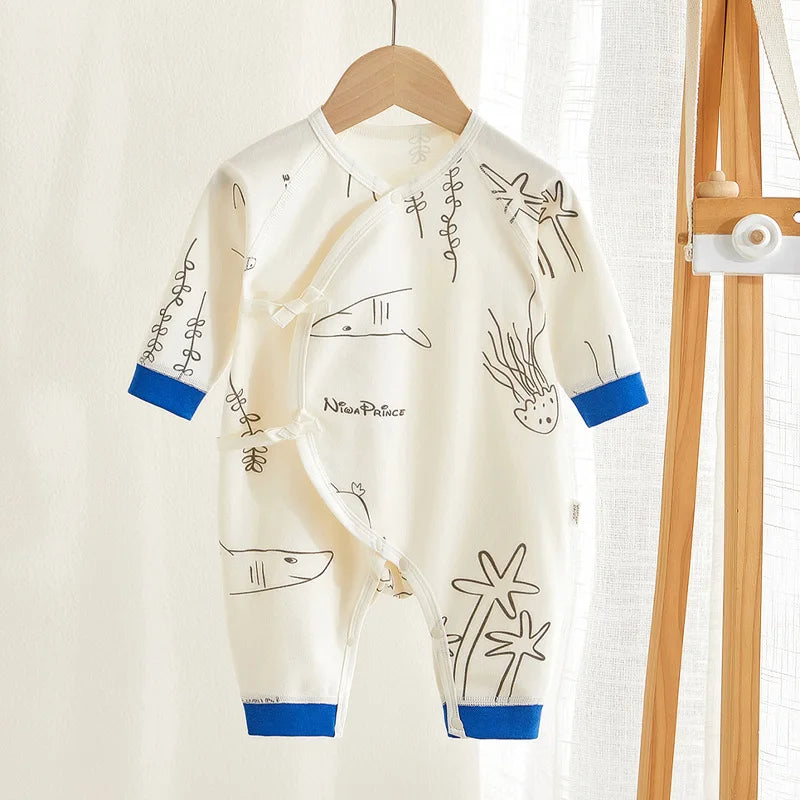 Spring Baby Boys and Girls Comfortable Cotton Bodysuit Boneless