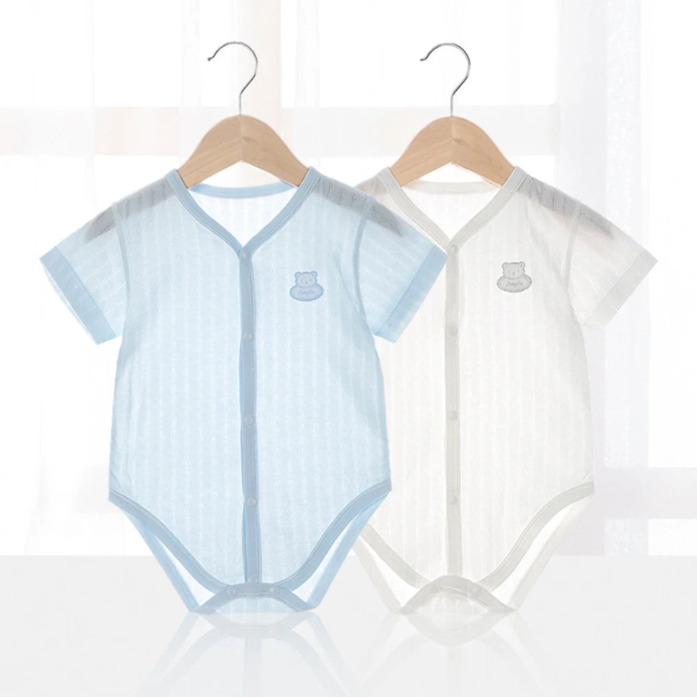 Newborn Baby Bodysuits for Summer Thin Outwear Clothes