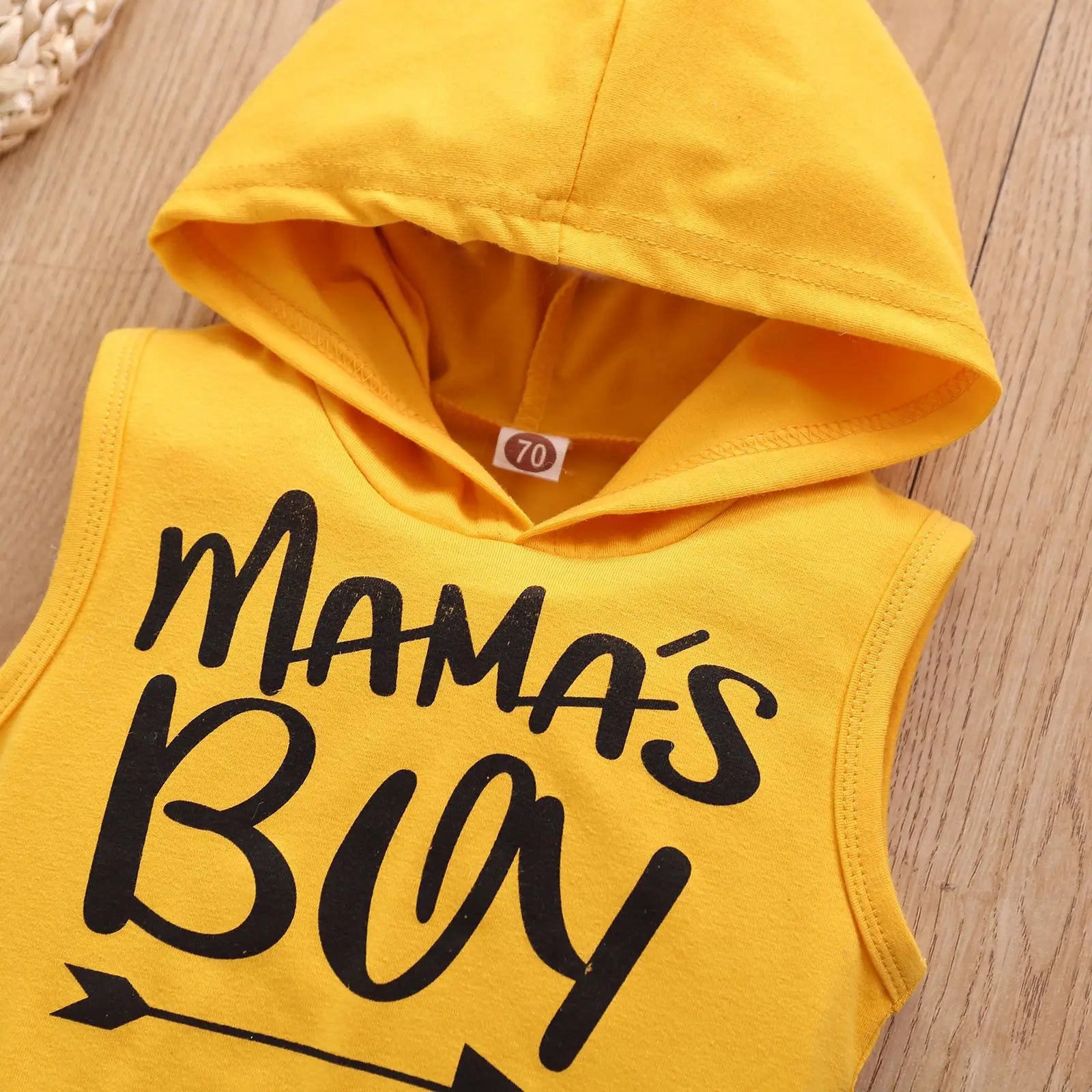 Summer Kid New Born Baby Toddler Boy 2PCS Clothes Lounge Set Sleeveless Hooded Sweater + Shortts Outfits Cotton 3 16 18 Month