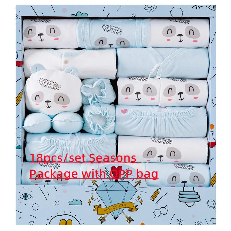 Baby Clothes Set For Newborn Bibs Cap Socks Blanket Cotton