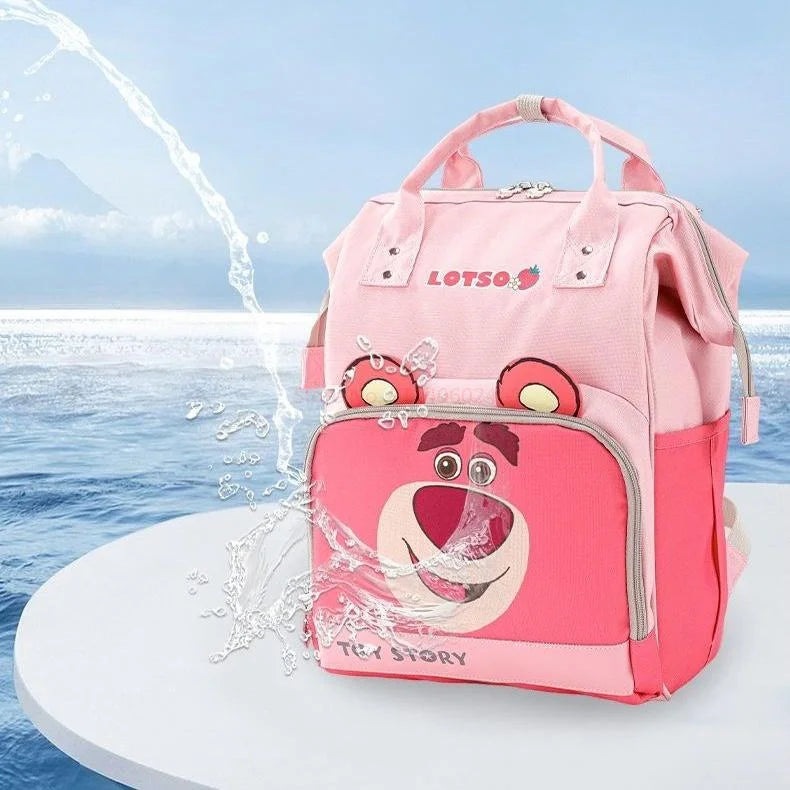 Disney Lotso Alien Mickey Mouse Mommy Bag Cartoon Large Capacity Waterproof Baby Diaper Bag Lightweight Multifunctional Backpack