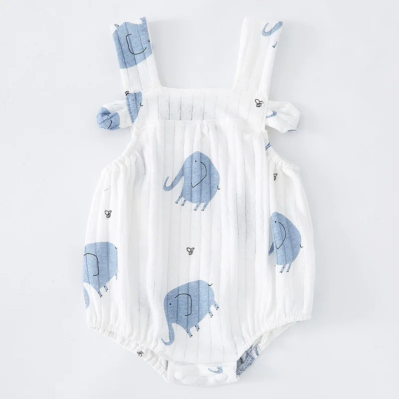 Newborn Baby Romper Straps Bodysuit 100% Cotton