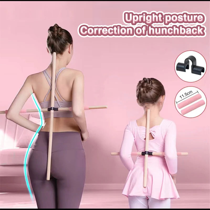 Wooden Yoga Pole Open Shoulder Beauty Back Posture Corrector