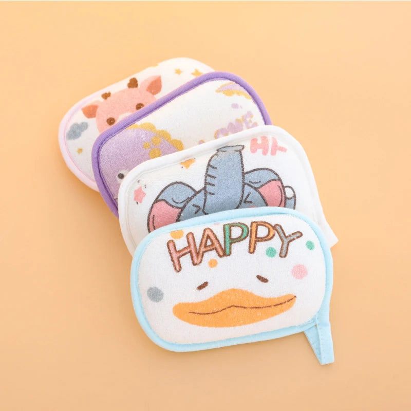 Cartoon Baby Bath Sponge Shower Cleaning Brush