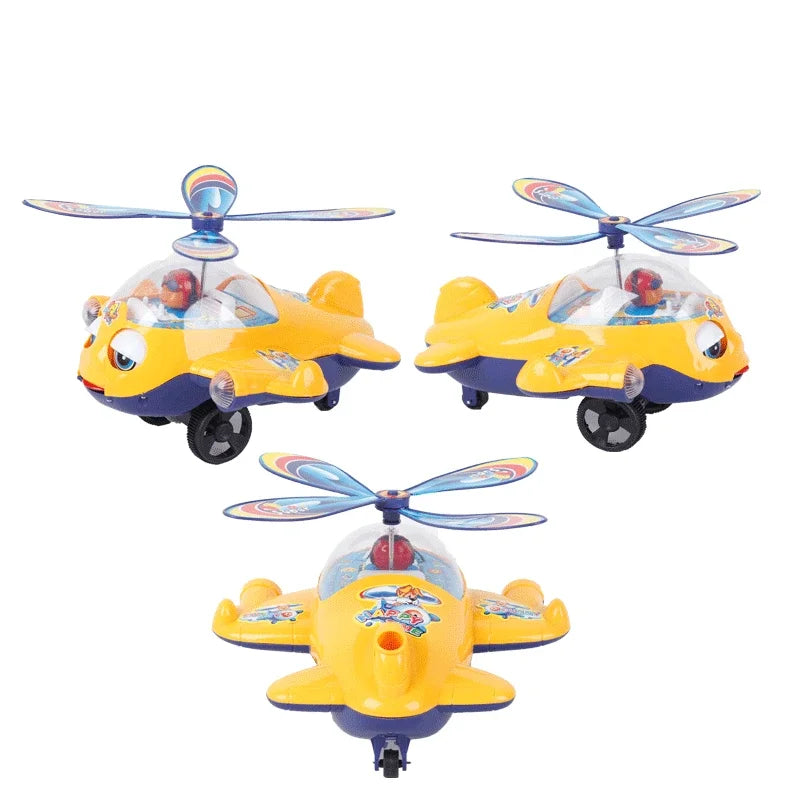 New Baby Toddler Stroller Push Aircraft Children's Toys Music with Bell Single Stick Tongue Doll Baby Walker with Wheels for Kid