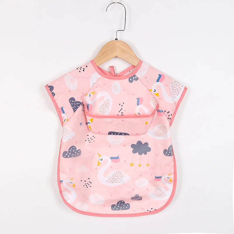 Baby Feeding Bib Apron Pocket Infant