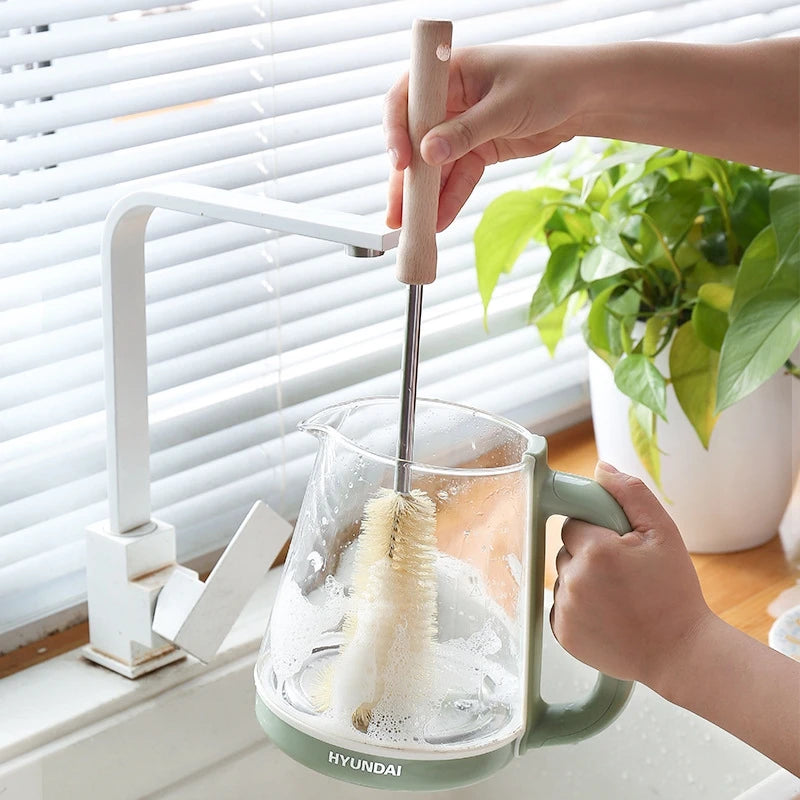 Newborn Baby Cup Clean Long Handle Milk Bottle
