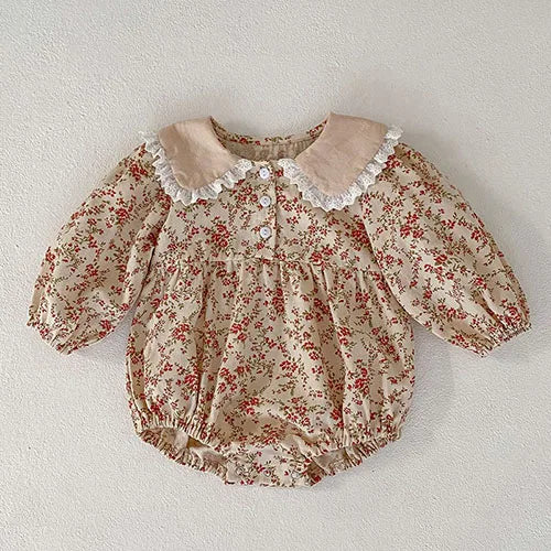Girls Lace Baby Rompers For Girls 100% Cotton