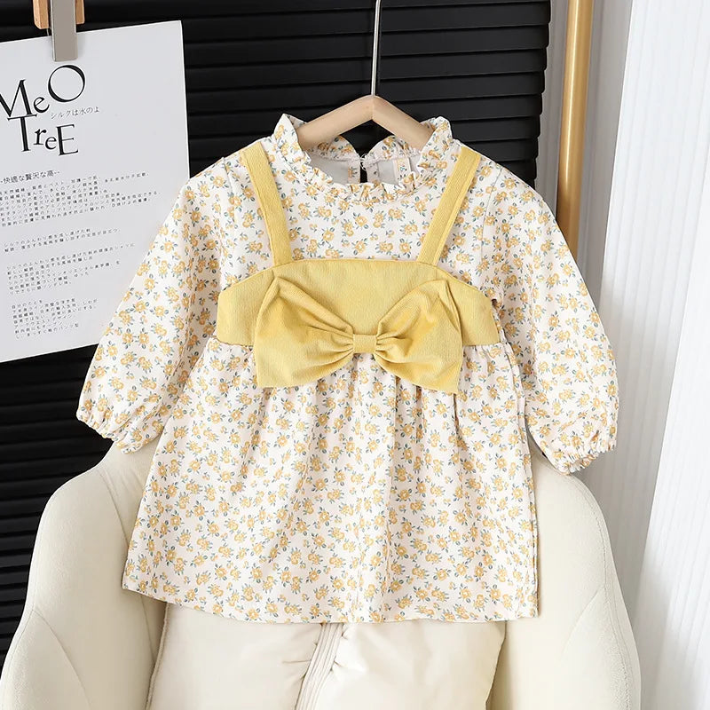 Baby girls flower pattern spring dress