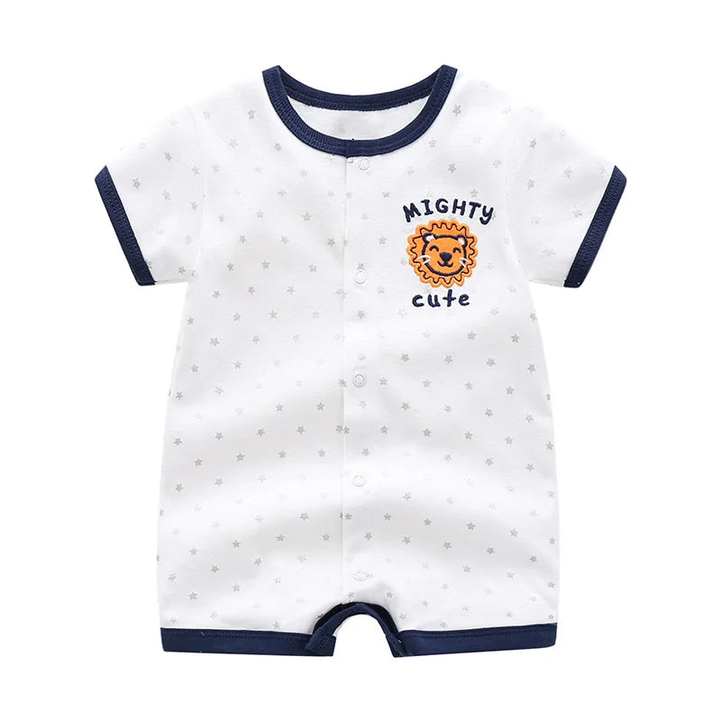 Summer 100% Cotton Newborn Infant Bodysuits 6-24