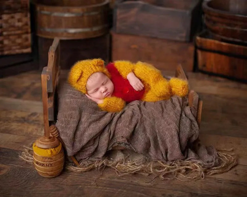 Mohair Little Bear Hat+Jumpsuits 2Pcs/set Studio