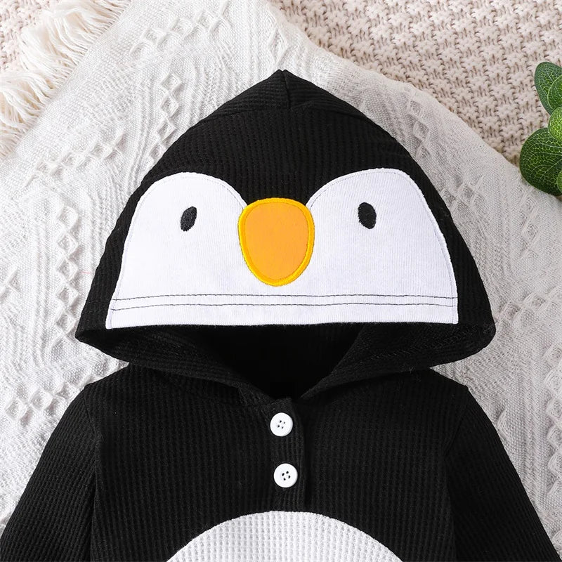 Toddler Baby Girls Boys Penguin Shape Jumpsuit