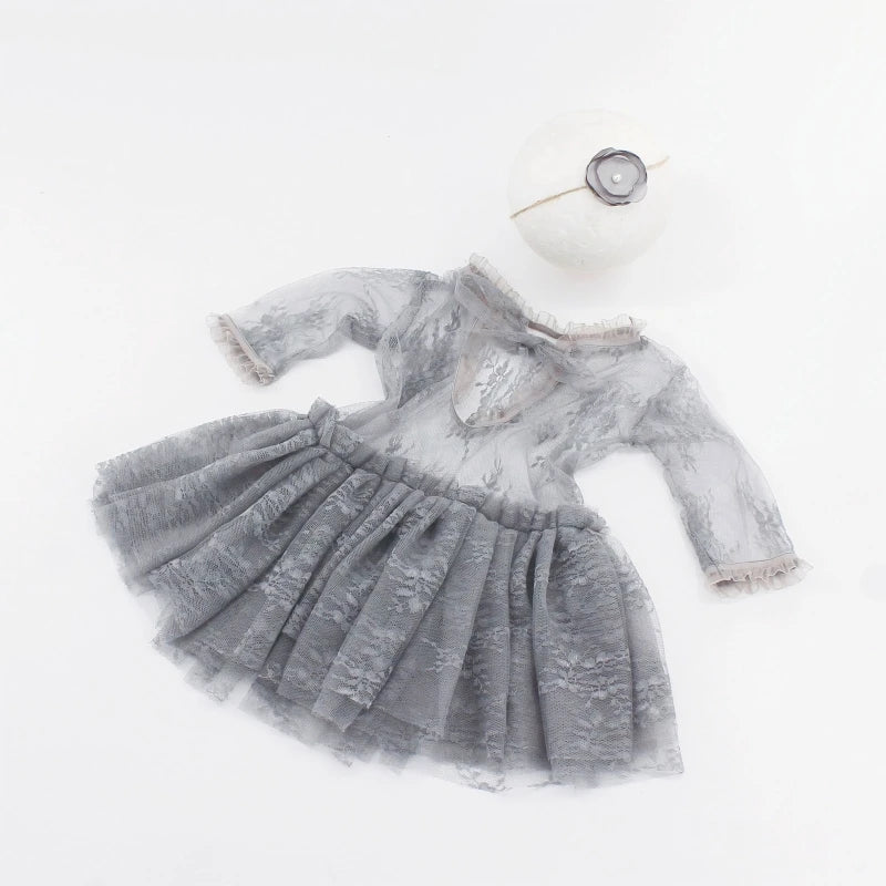 Baby Girl Lace Dress Infant Toddler Headdress