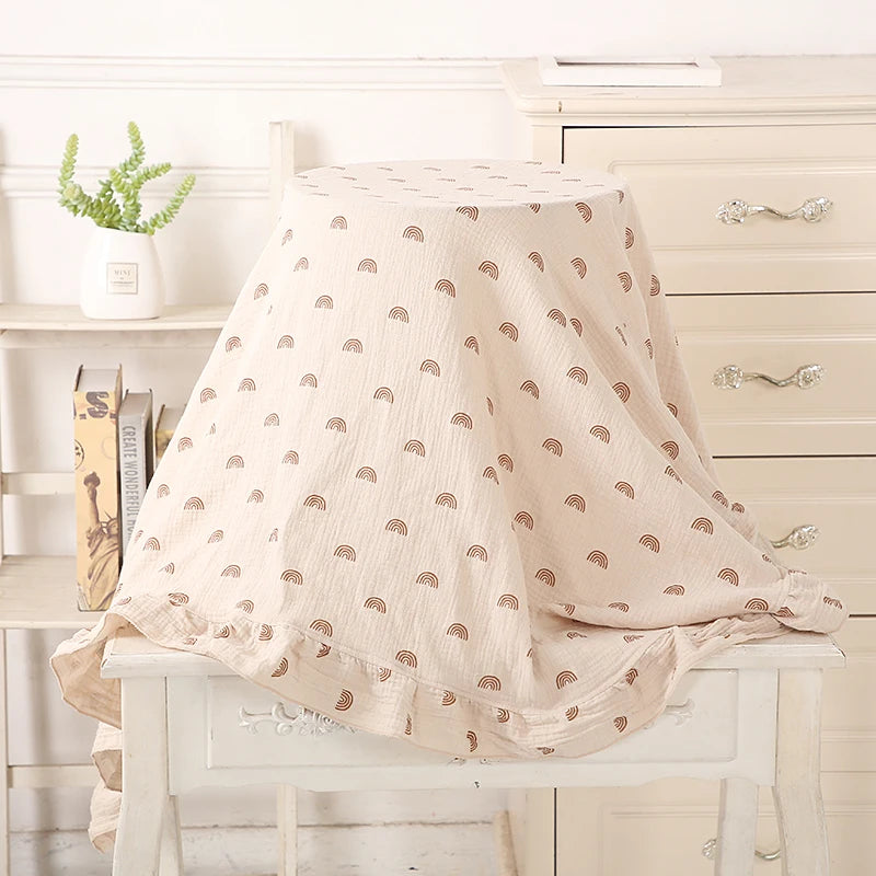 Bear Print Muslin Baby Cotton Blanket