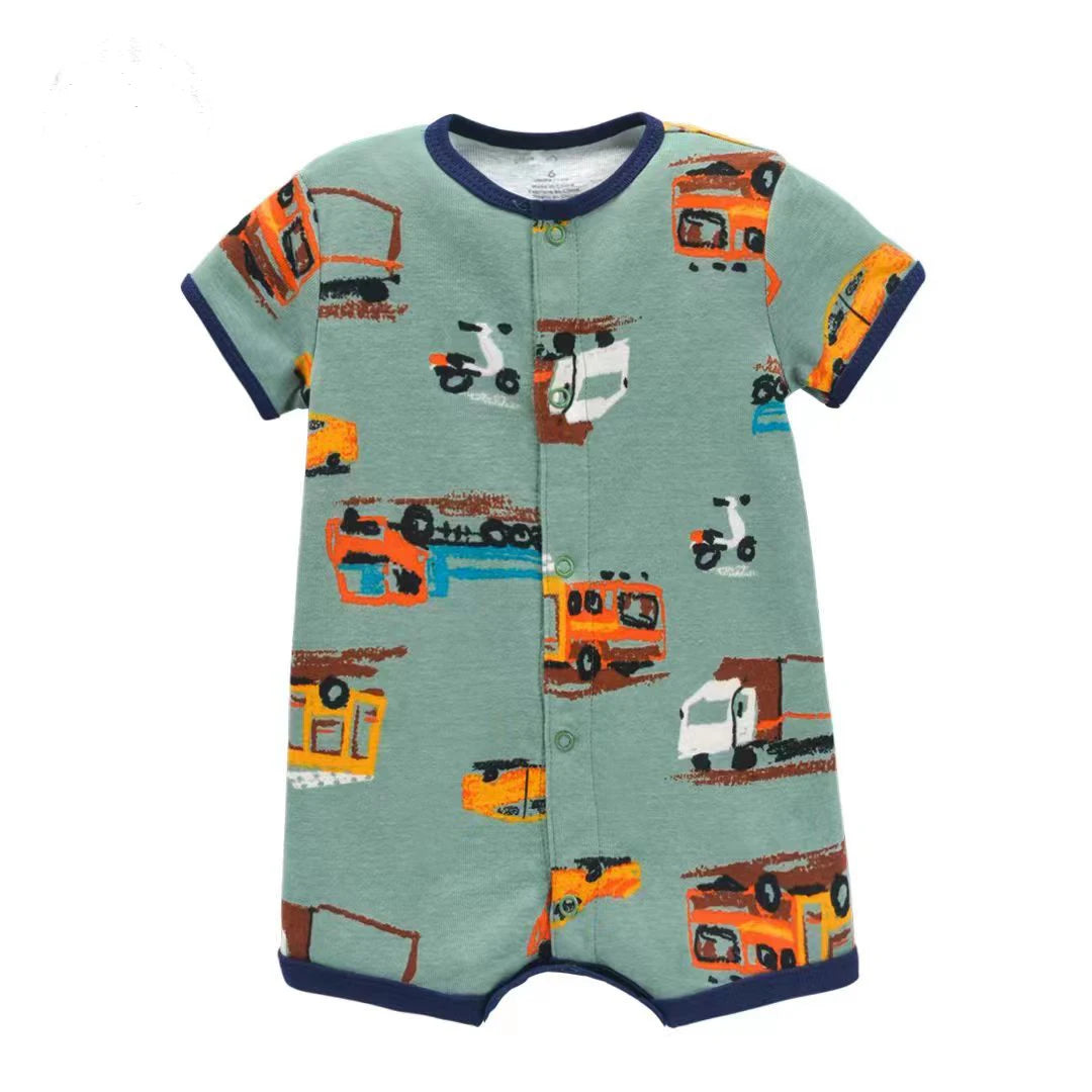 Summer 100% Cotton Newborn Infant Bodysuits 6-24