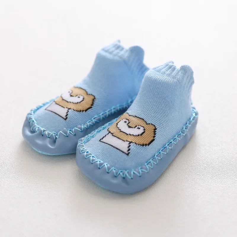 Baby Socks Shoes Infant Color Matching Cute Cartoon Kids Baby Shoes Doll Children Floor Sneaker Toddler Soft Soled First Walkers