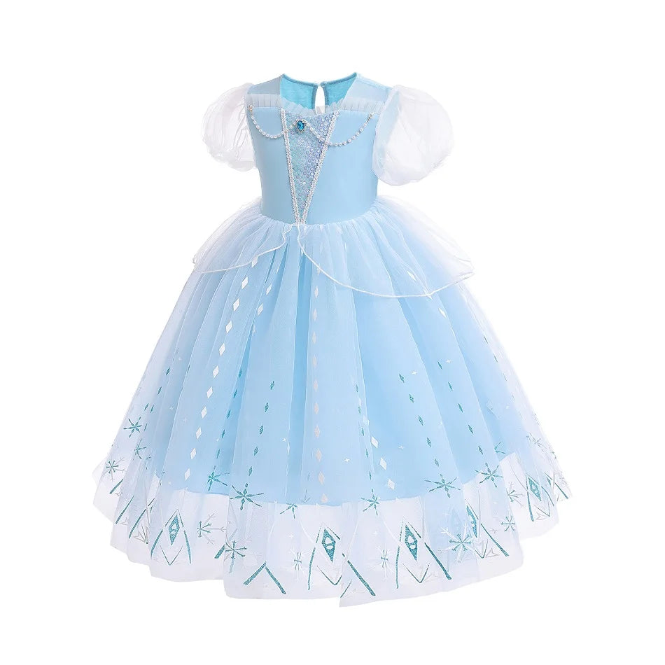 Frozen Elsa Anna Princess Cosplay Dress Baby Costume
