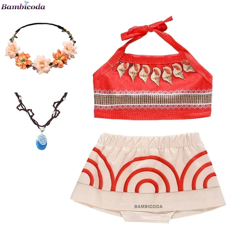 DISNEY Moana Dress Costumes Dresses Anime Movie Moana Costume