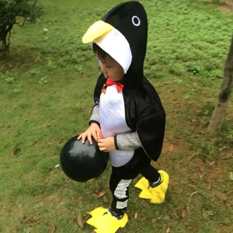 Penguin Costume For Baby Hooded Top+Shoes Set