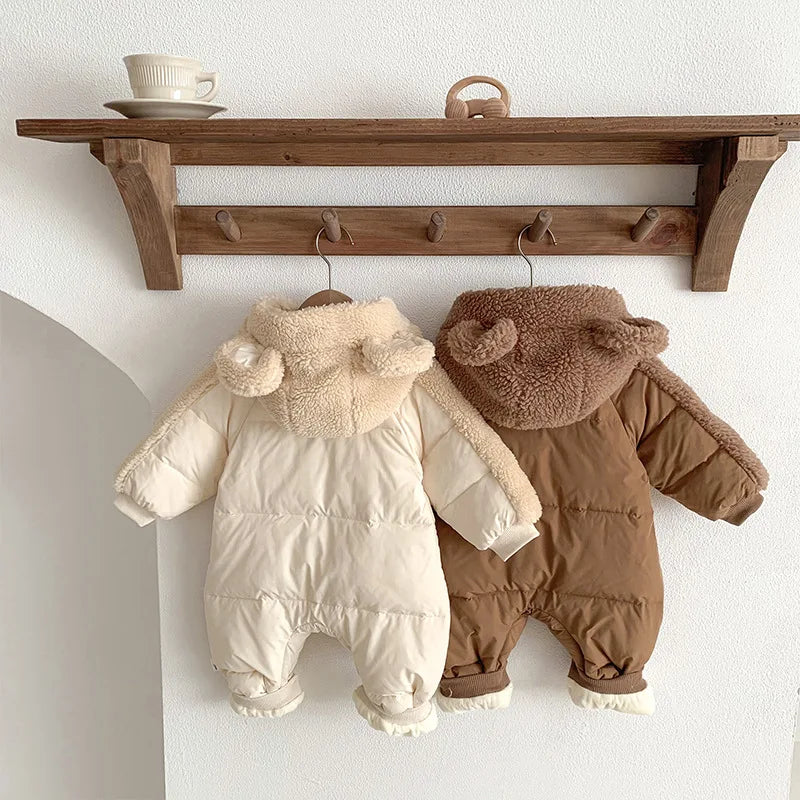 Korea Winter Newborn Boy Romper Cotton Snowwear