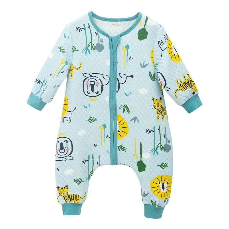 Happytobias Spring Autumn Baby Sleeping Bags Split Leg Cotton Toddler Sleepsack Kids Sleepers Schlafsack Pajamas Jumpsuit S15