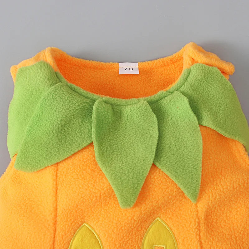 Halloween Romper+Hat Baby Girl Bodysuit Pumpkin Style Cosplay Costume