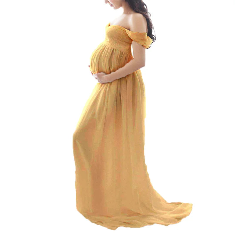 Couple Maternity Photography Dress Props Maxi Maternity Gown Floral dress Fancy Shooting Photo Spring Autumn Pregnant Dresses