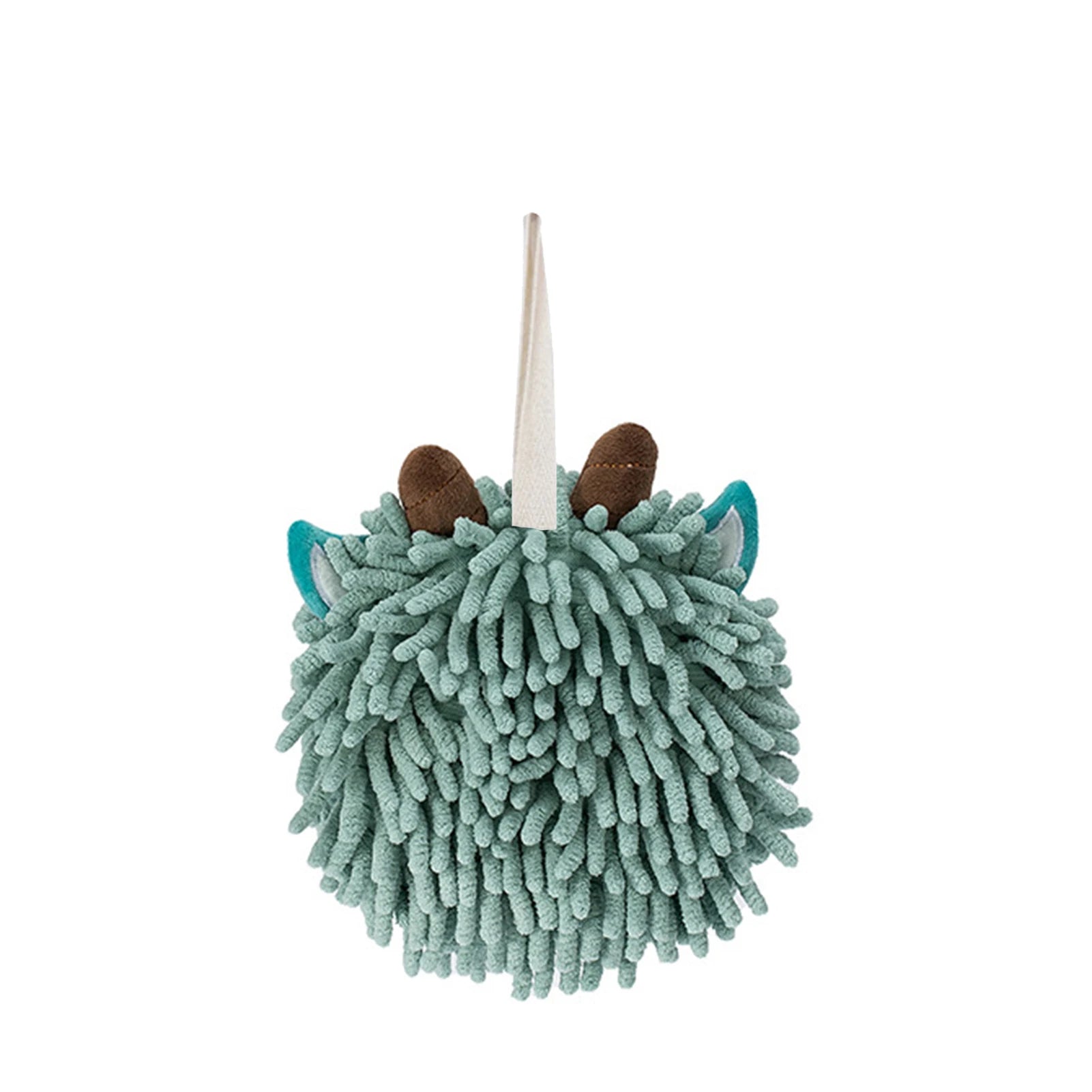 Chenille Cartoon Sheep Hanging Towel Adjustable Lanyard Hanging Hand Towel Soft Comfortable Skin-touch Kitchen Towel For Home