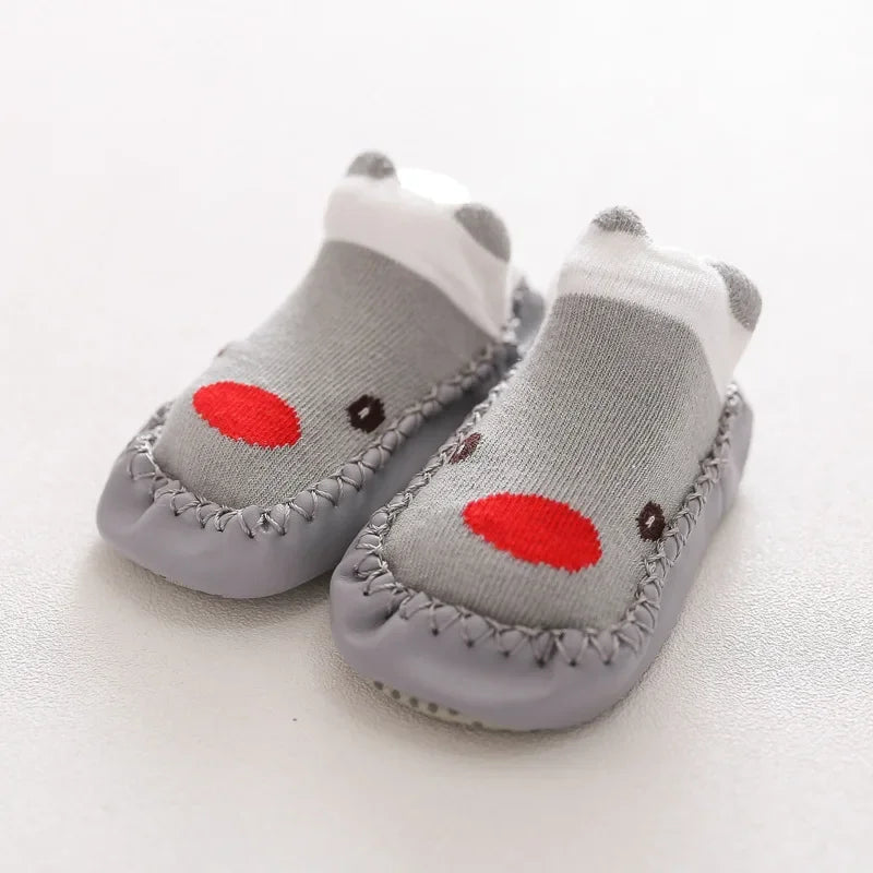 Baby Socks Shoes Infant Color Matching Cute Cartoon Kids Baby Shoes Doll Children Floor Sneaker Toddler Soft Soled First Walkers