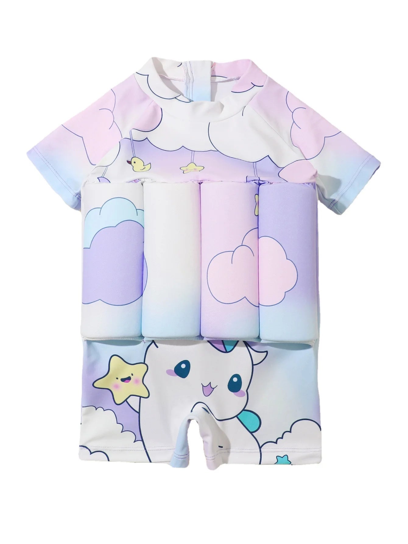 Kids Toddler Boys Girls Floatation Swimsuit with Adjustable Buoyancy One-piece Swimming Pool Water Education Early Education