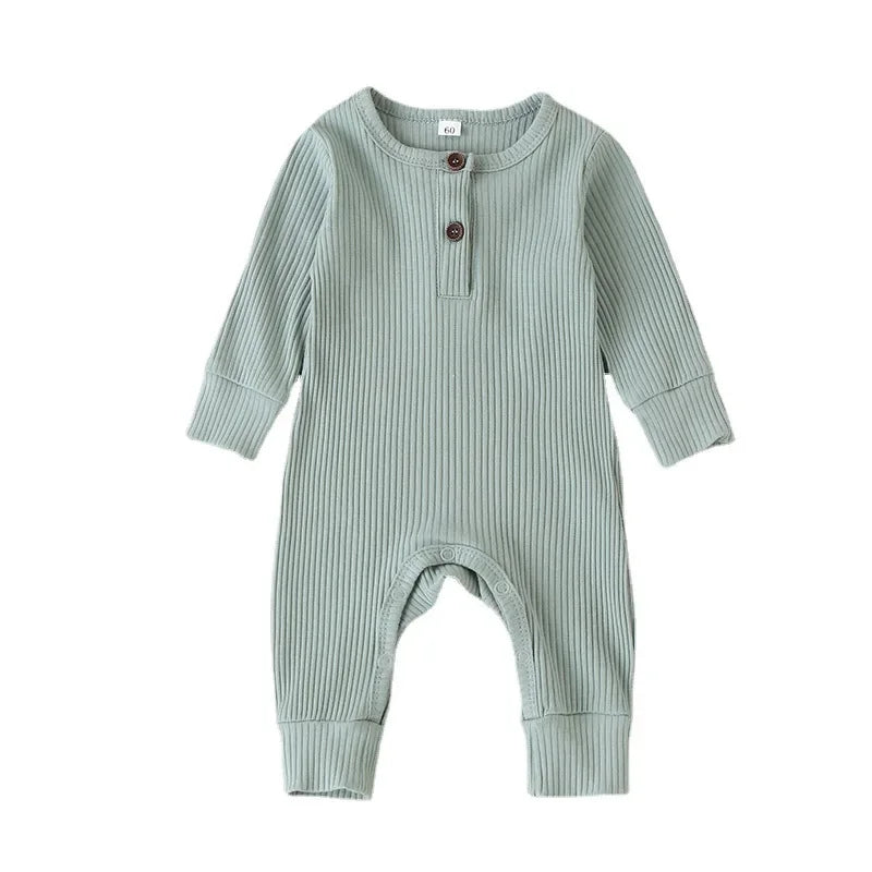 Baby Boys Girls Overalls Cotton Long Sleeve Jumpsuit