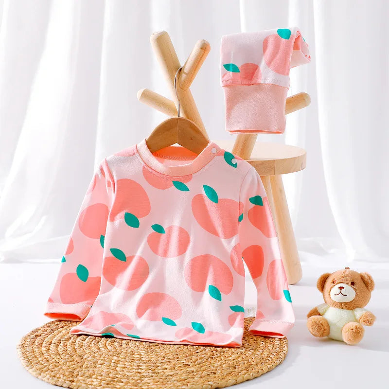 Cotton Underwear Set Infant Toddler Boy Girl Cartoon Printed 2 Pieces