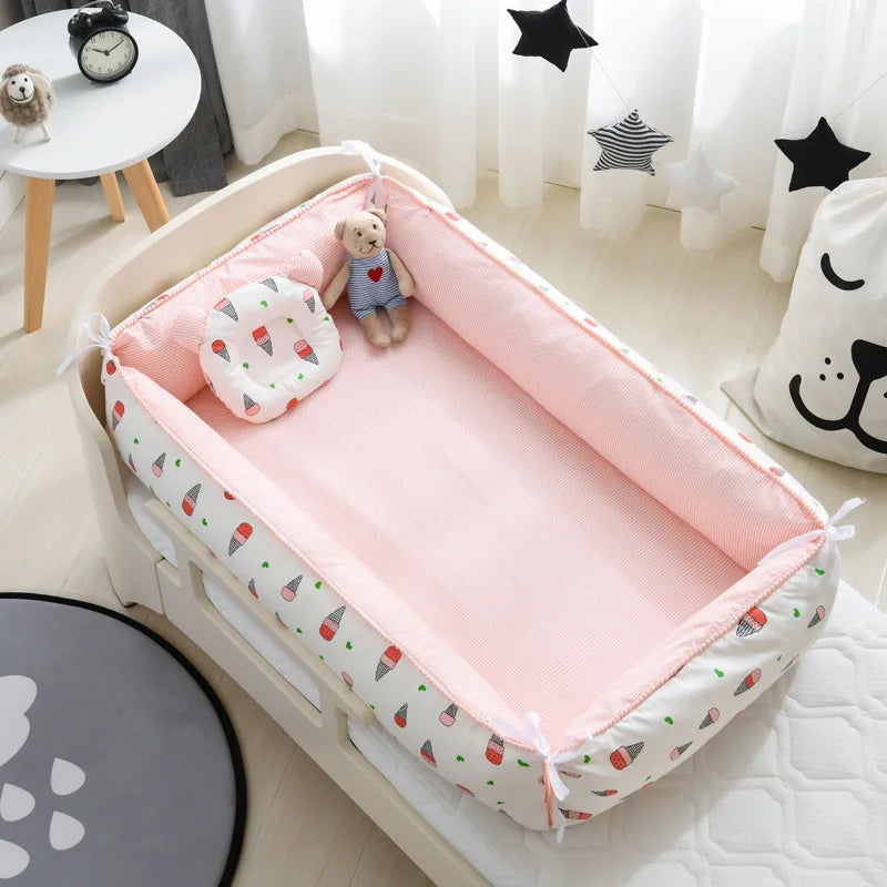 Baby Nest Bed Portable Crib Travel Infant Toddler Cradle f