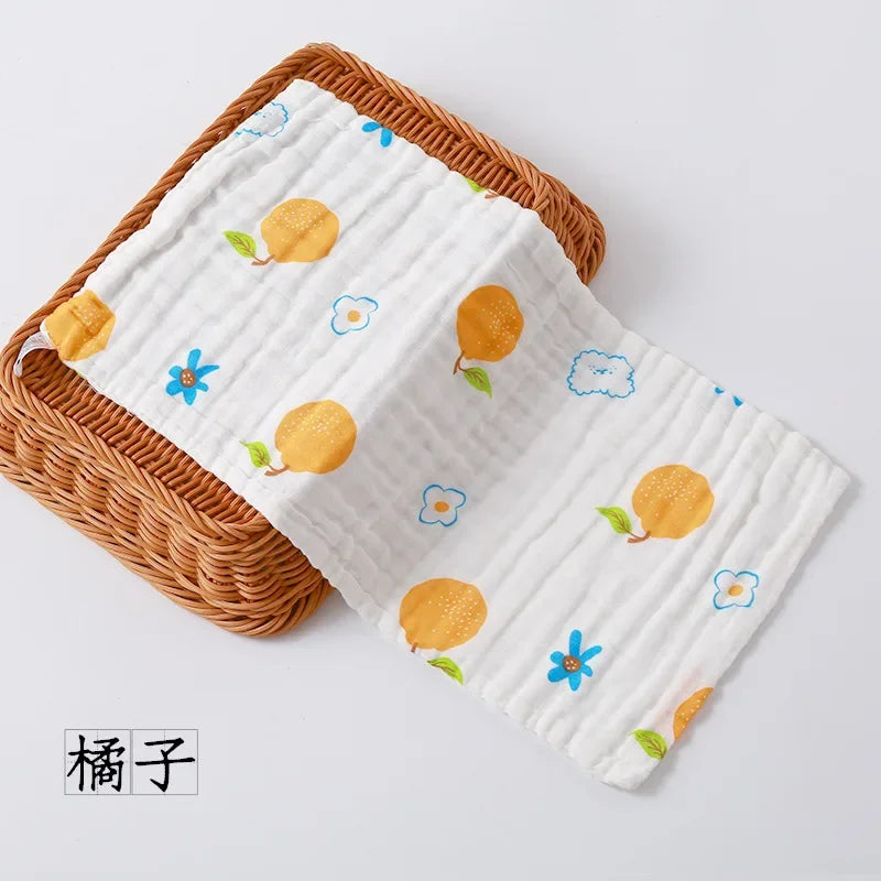Baby Saliva Towel, 6-layer Gauze Square Towel, Pure Cotton Baby Handkerchief, Newborn Bath Towel, Facial Towel burp cloth