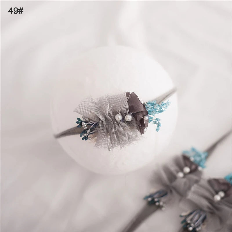 Baby Girl Headbands Bows Flowers Elastic Bebe Infant Hair Accessories for Newborn Photography Props Headwear