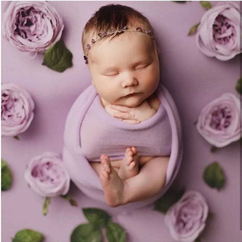 10 Types Newborn Photograpy Props Stretch Soft Wraps Props Photography for Studio Photo Shoot Accessories 0-6 Months