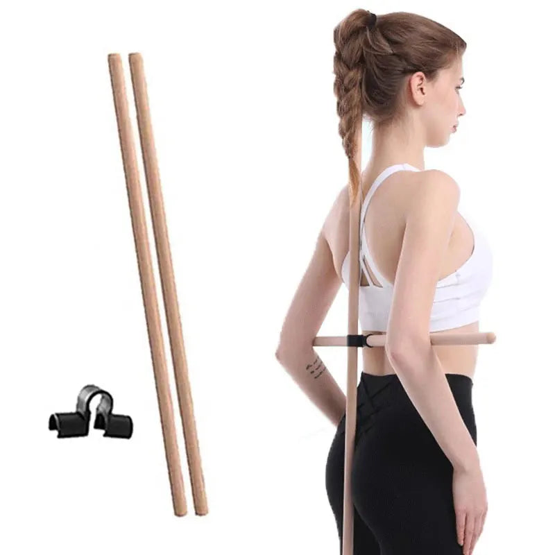 Wooden Yoga Pole Open Shoulder Beauty Back Posture Corrector